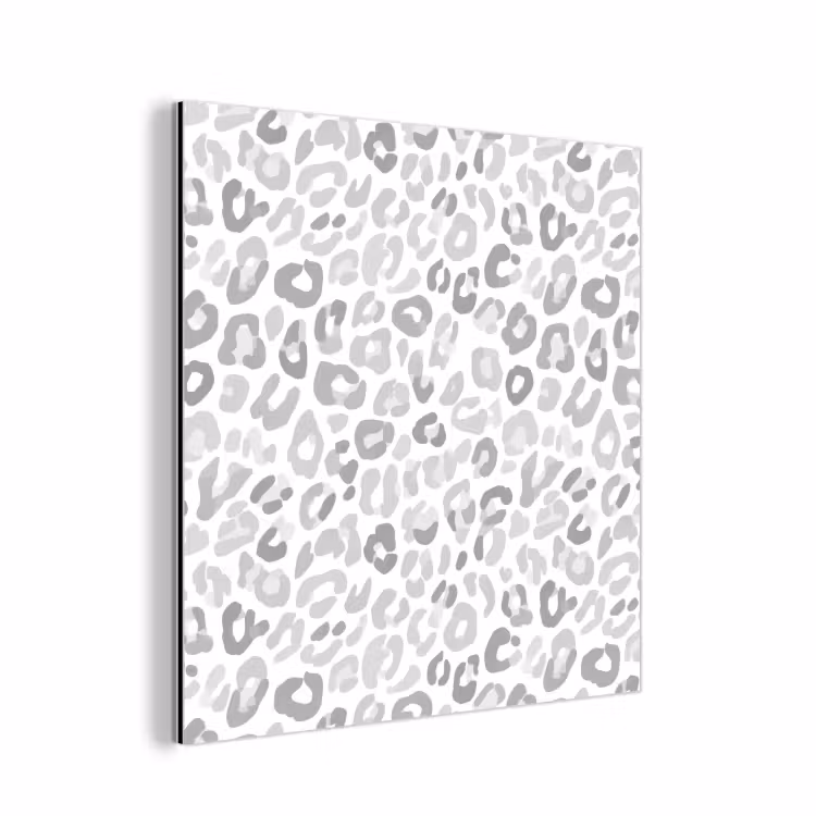 Aluminium schilderij - Luipaard - Motief - Grijs — 1