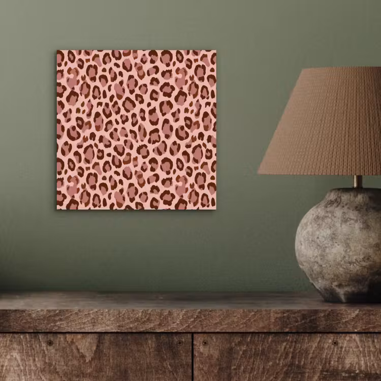 Aluminium schilderij - Luipaard - Patroon - Roze — 3