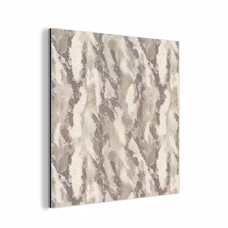 Aluminium schilderij - Slang - Patroon - Taupe — 1