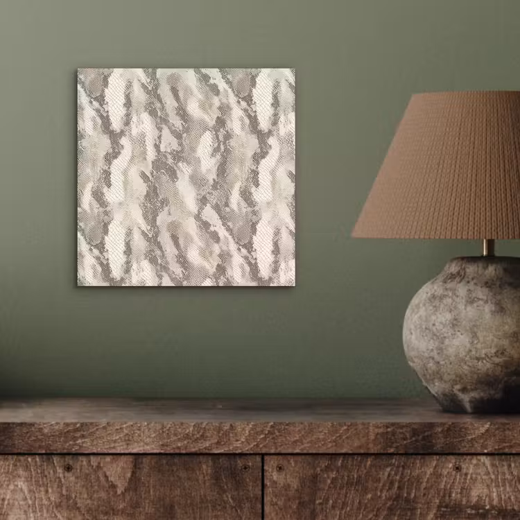 Aluminium schilderij - Slang - Patroon - Taupe — 3