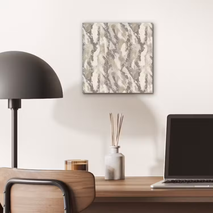 Aluminium schilderij - Slang - Patroon - Taupe — 6