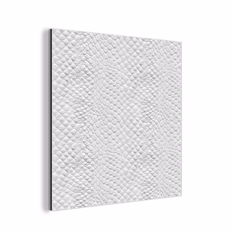 Aluminium schilderij - Slang - Patroon - Wit — 1