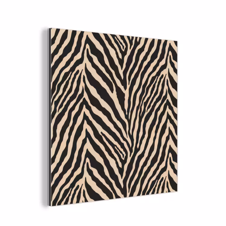 Aluminium schilderij - Zebra - Klassiek - Zwart — 1