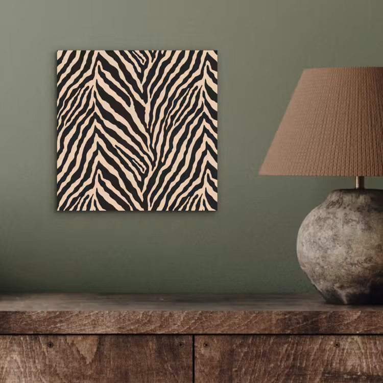 Aluminium schilderij - Zebra - Klassiek - Zwart — 3