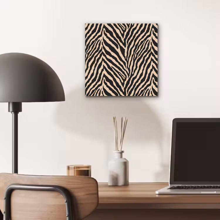 Aluminium schilderij - Zebra - Klassiek - Zwart — 6