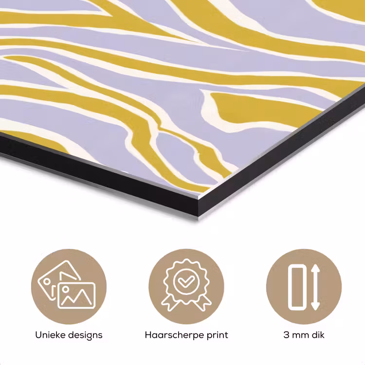 Aluminium schilderij - Zebra - Modern - Meerkleurig — 7