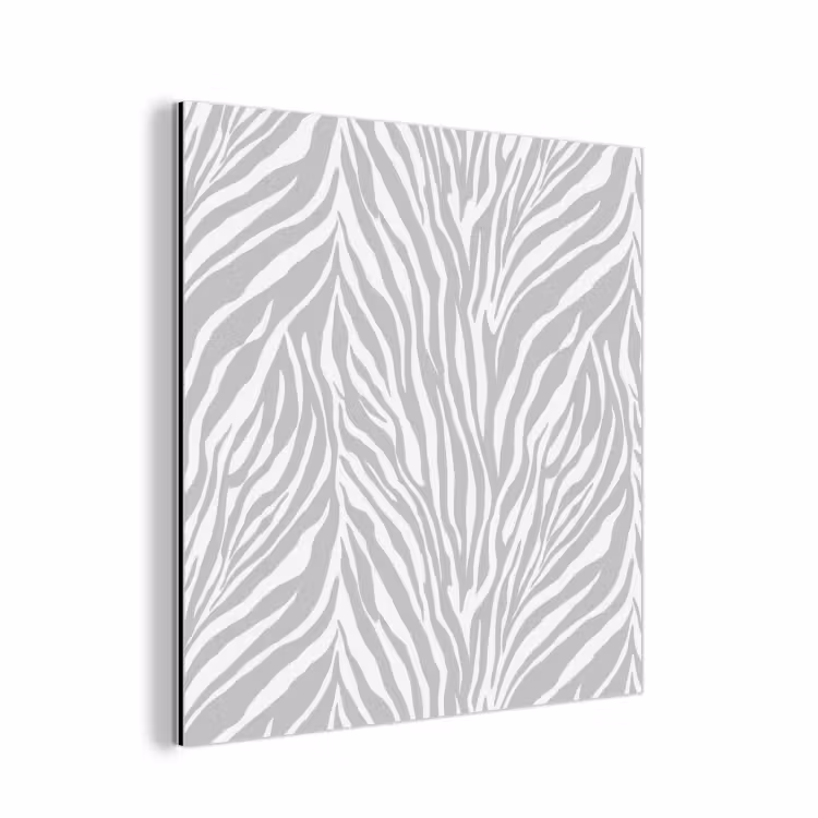 Aluminium schilderij - Zebra - Motief - Grijs — 1