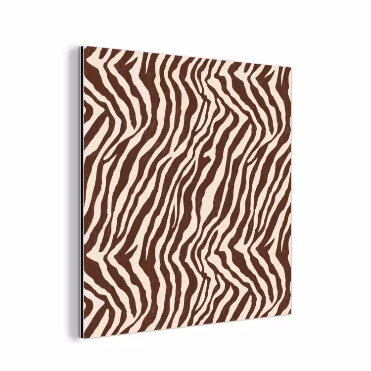 Aluminium schilderij - Zebra - Patroon - Zwart - Wit — 1