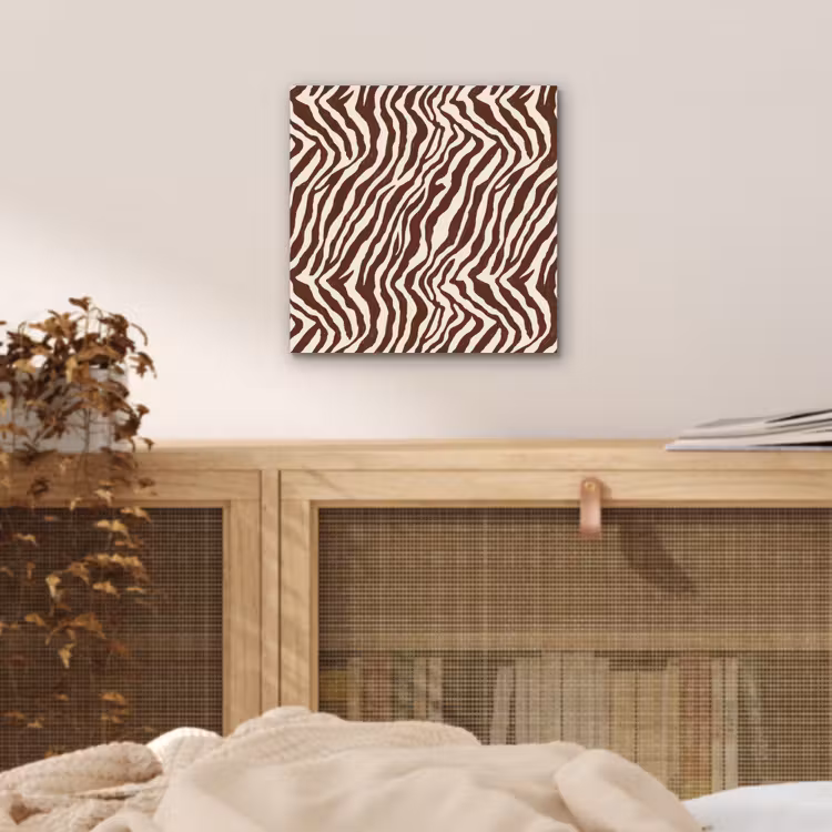 Aluminium schilderij - Zebra - Patroon - Zwart - Wit — 4
