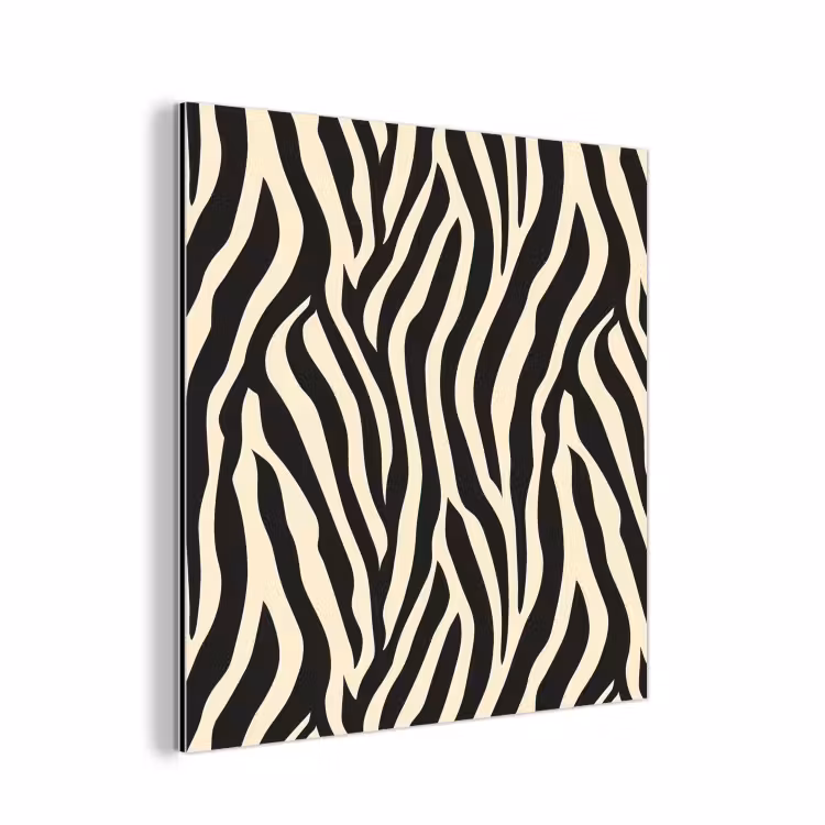 Aluminium schilderij - Zebra - Print - Klassiek - Zwart — 1