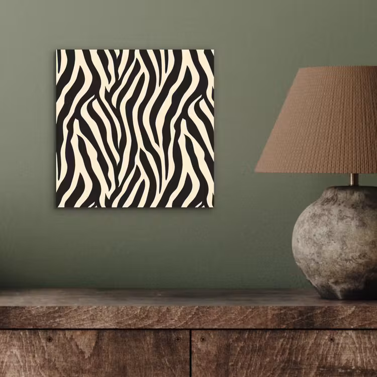 Aluminium schilderij - Zebra - Print - Klassiek - Zwart — 3