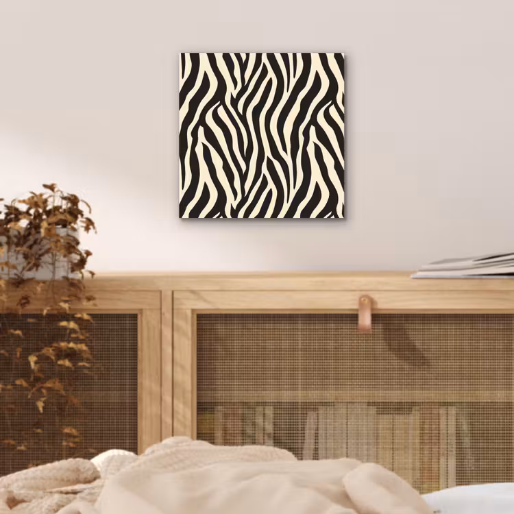 Aluminium schilderij - Zebra - Print - Klassiek - Zwart — 4