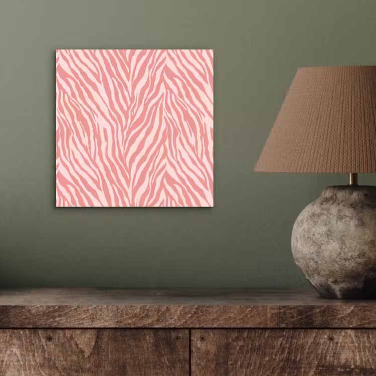 Aluminium schilderij - Zebra - Print - Roze — 3