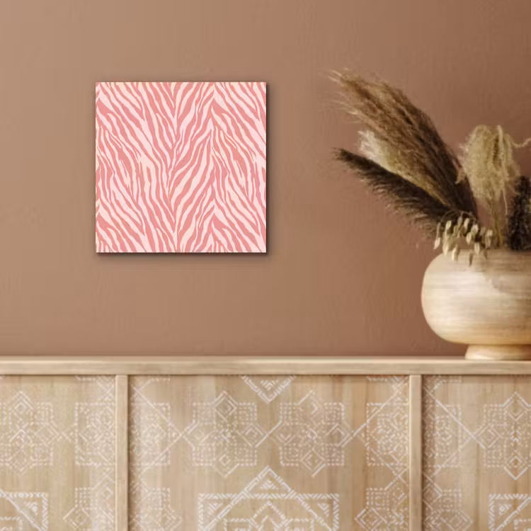 Aluminium schilderij - Zebra - Print - Roze — 5