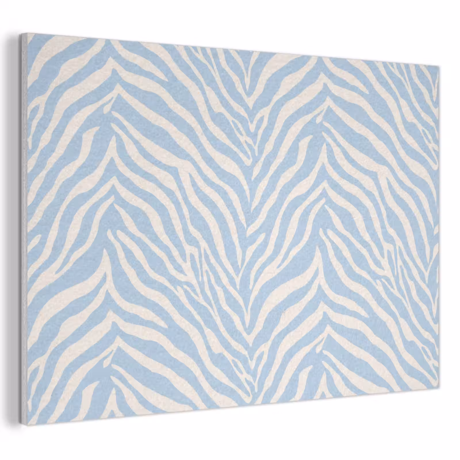 Akoestisch schilderij - Zebra - Motief - Blauw - Wit — 1