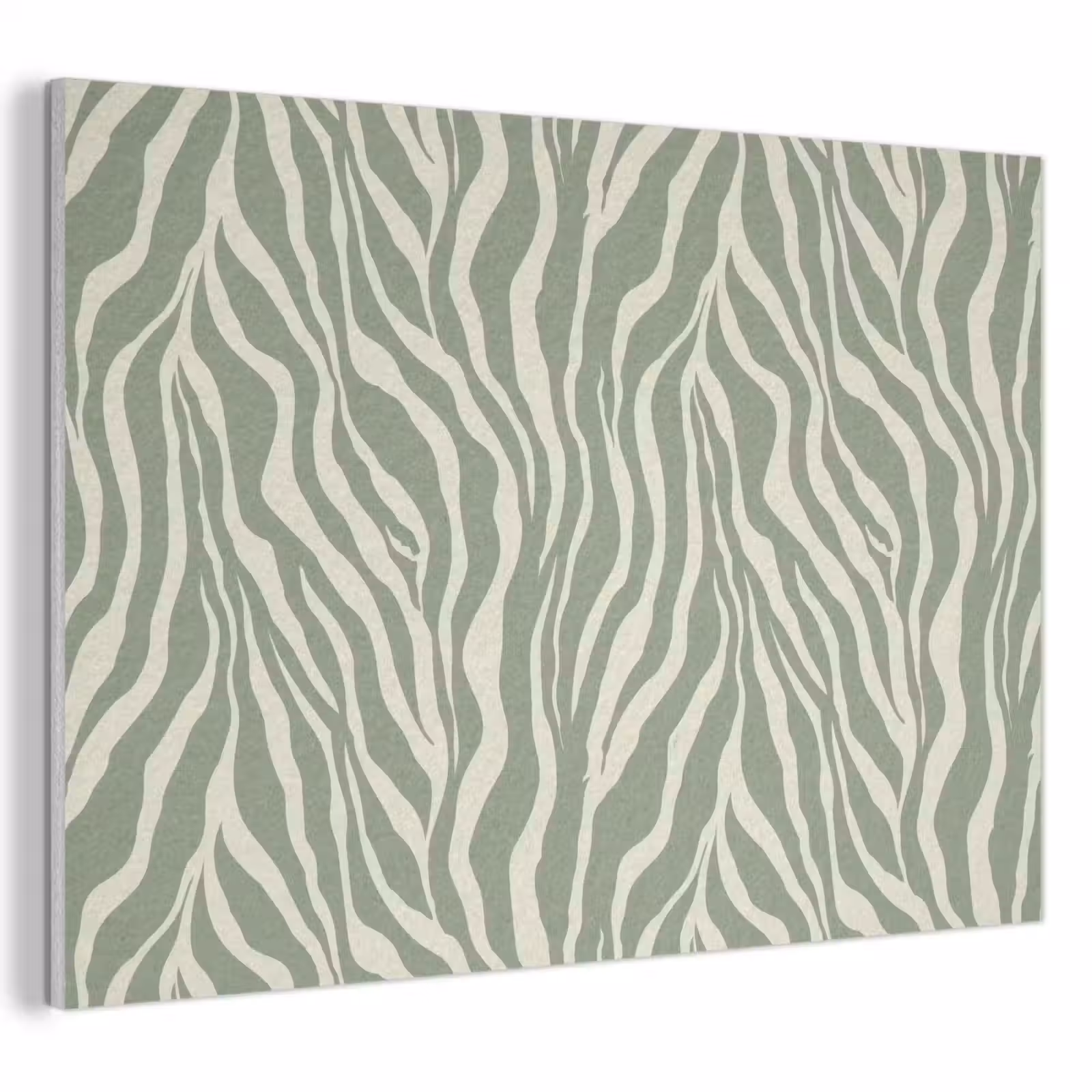 Akoestisch schilderij - Zebra - Motief - Groen — 1