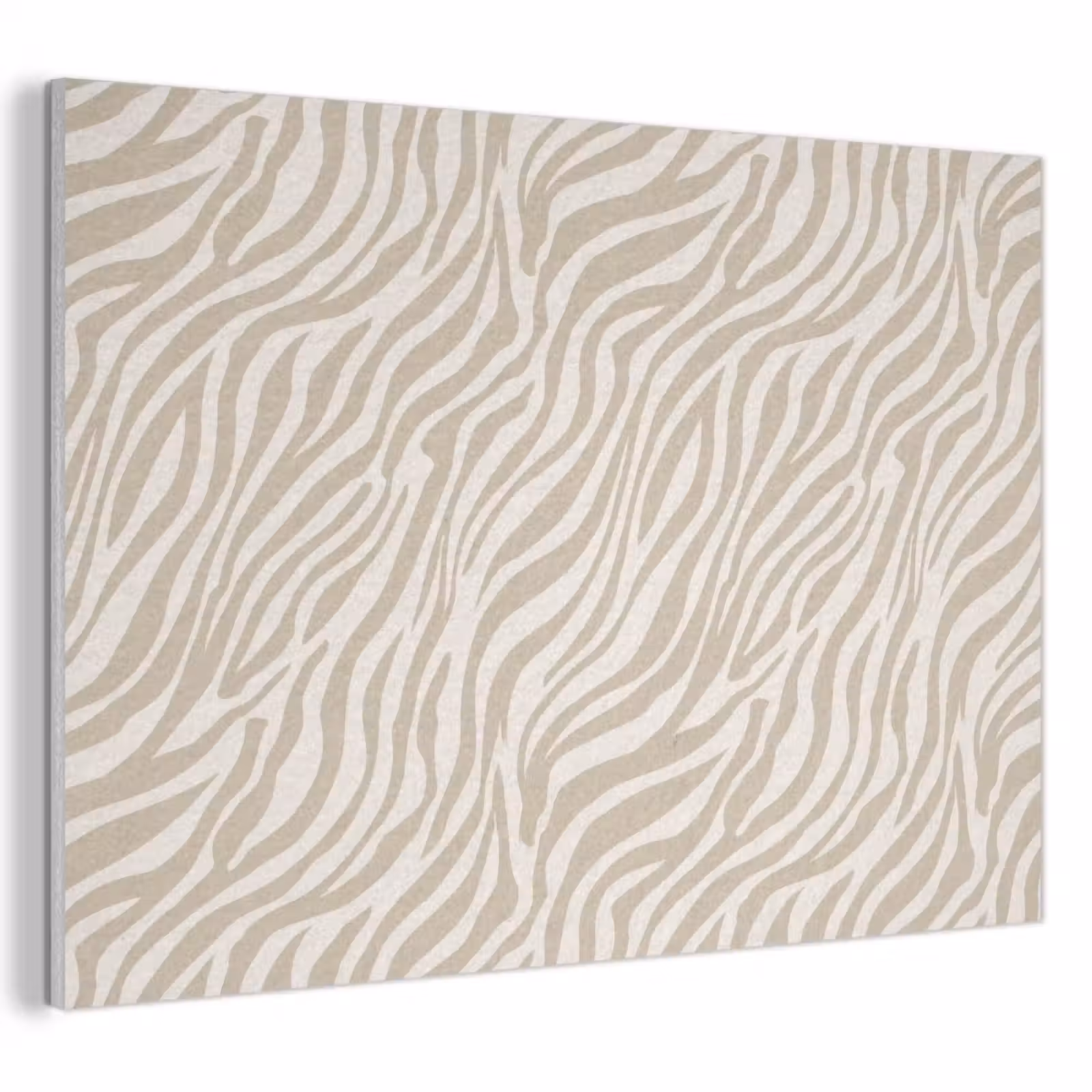 Akoestisch schilderij - Zebra - Patroon - Beige — 1