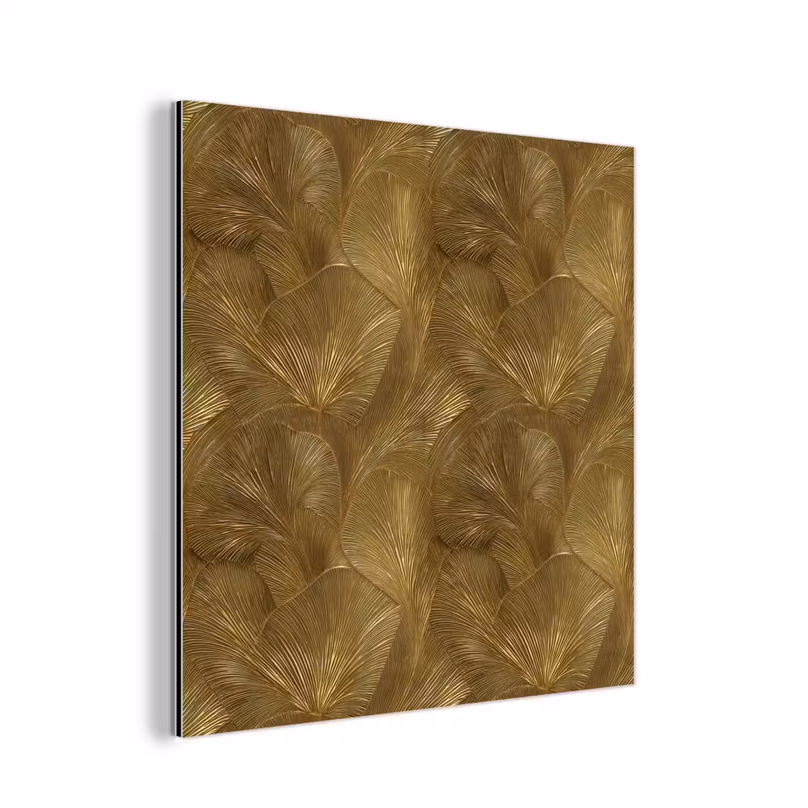 Aluminium schilderij - Organisch - Lijnen - Goud — 1