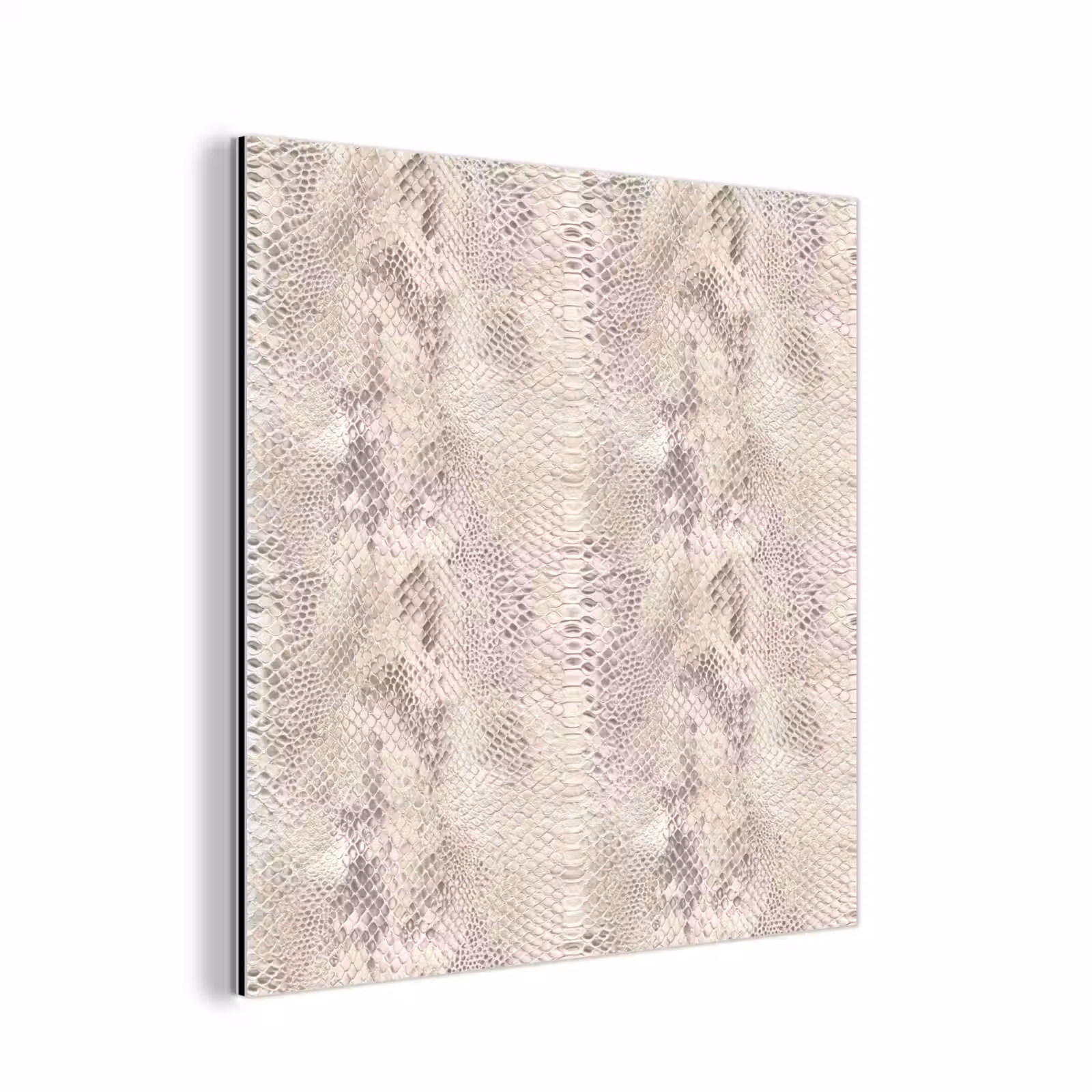 Aluminium schilderij - Slang - Patroon - Beige — 1
