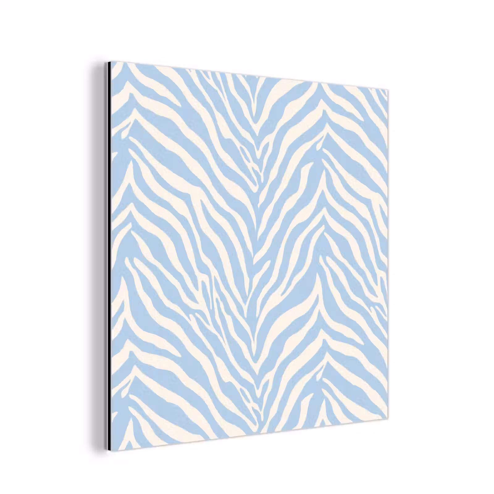 Aluminium schilderij - Zebra - Motief - Blauw - Wit — 1