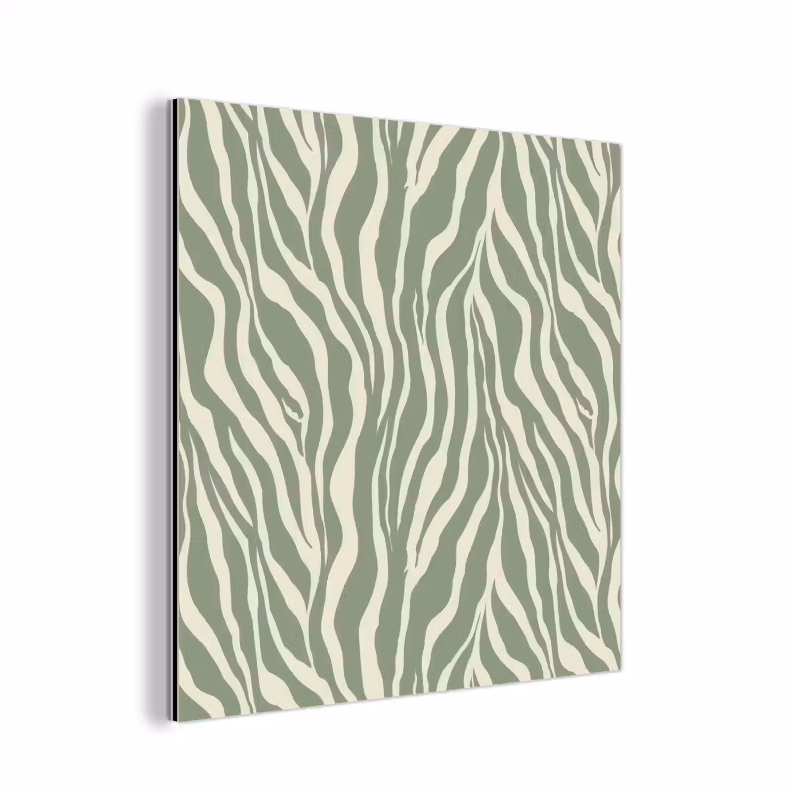 Aluminium schilderij - Zebra - Motief - Groen — 1