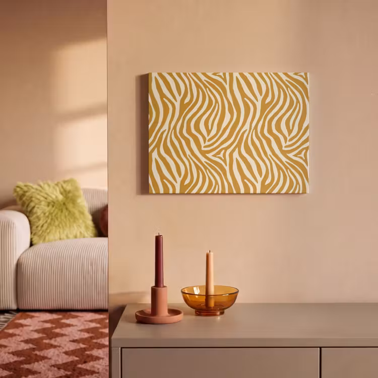 Akoestisch schilderij - Zebra - Klassiek - Oker - Geel — 2