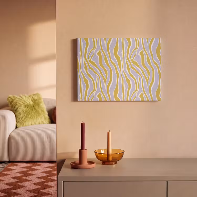 Akoestisch schilderij - Zebra - Modern - Meerkleurig — 2
