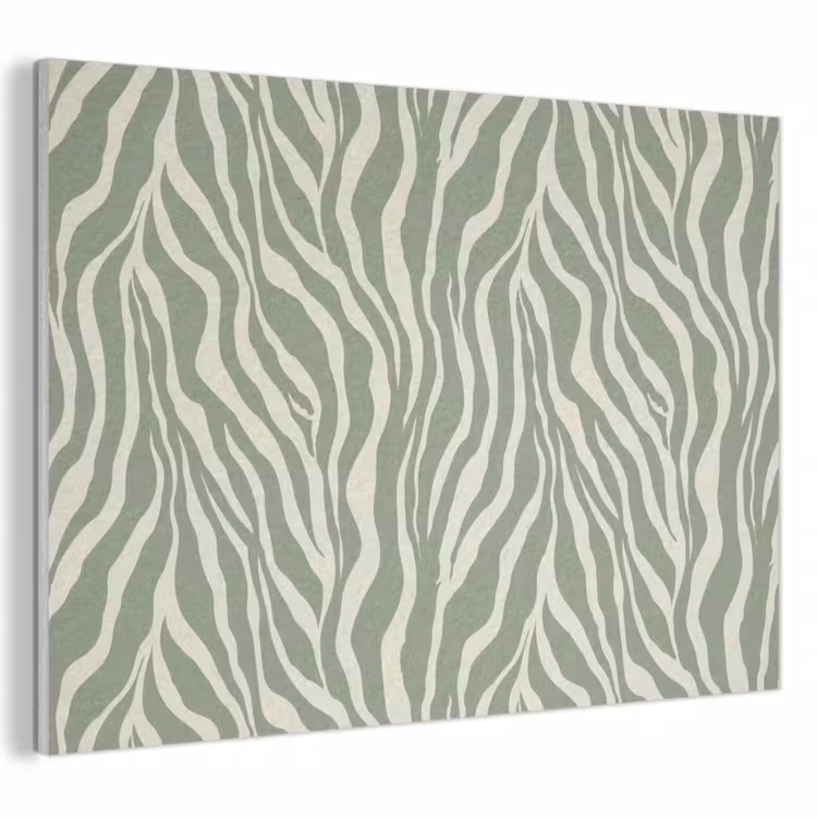 Akoestisch schilderij - Zebra - Motief - Groen — 1
