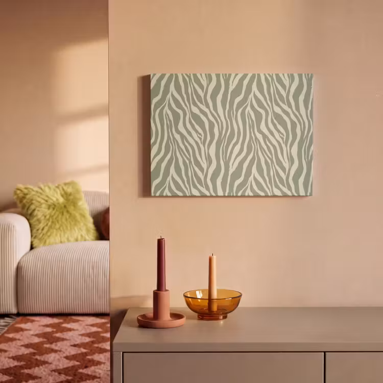 Akoestisch schilderij - Zebra - Motief - Groen — 2