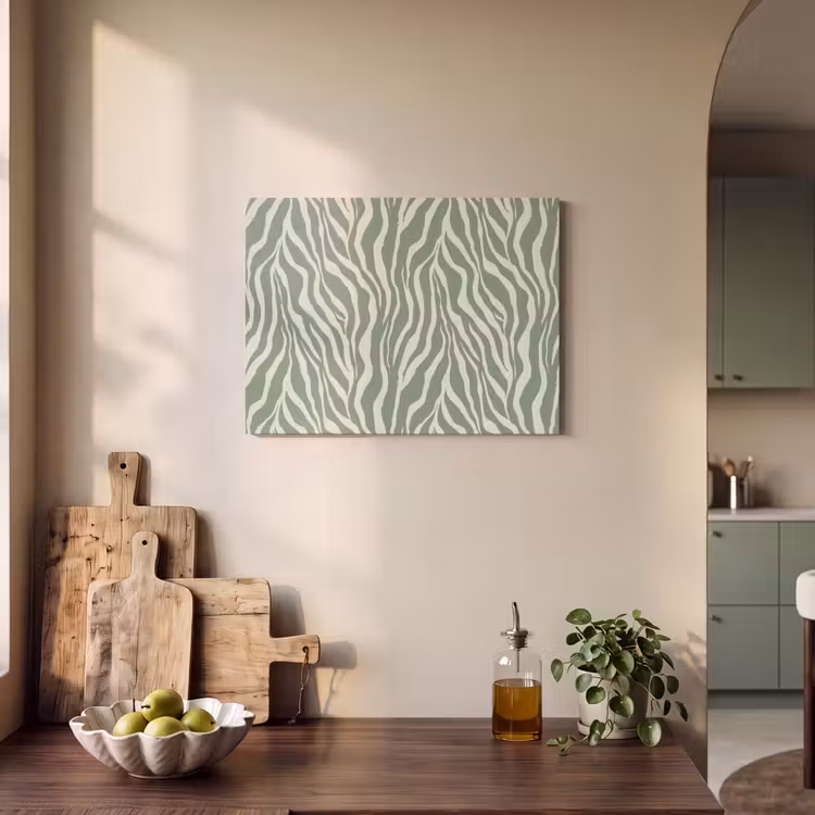Akoestisch schilderij - Zebra - Motief - Groen — 3