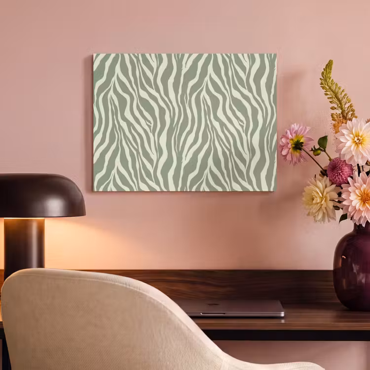 Akoestisch schilderij - Zebra - Motief - Groen — 4