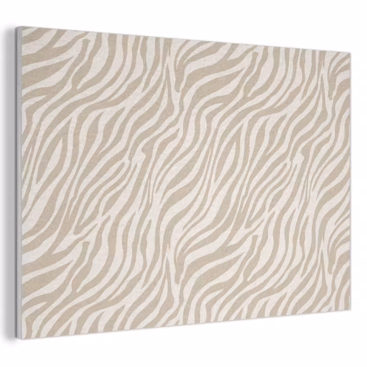 Akoestisch schilderij - Zebra - Patroon - Beige — 1