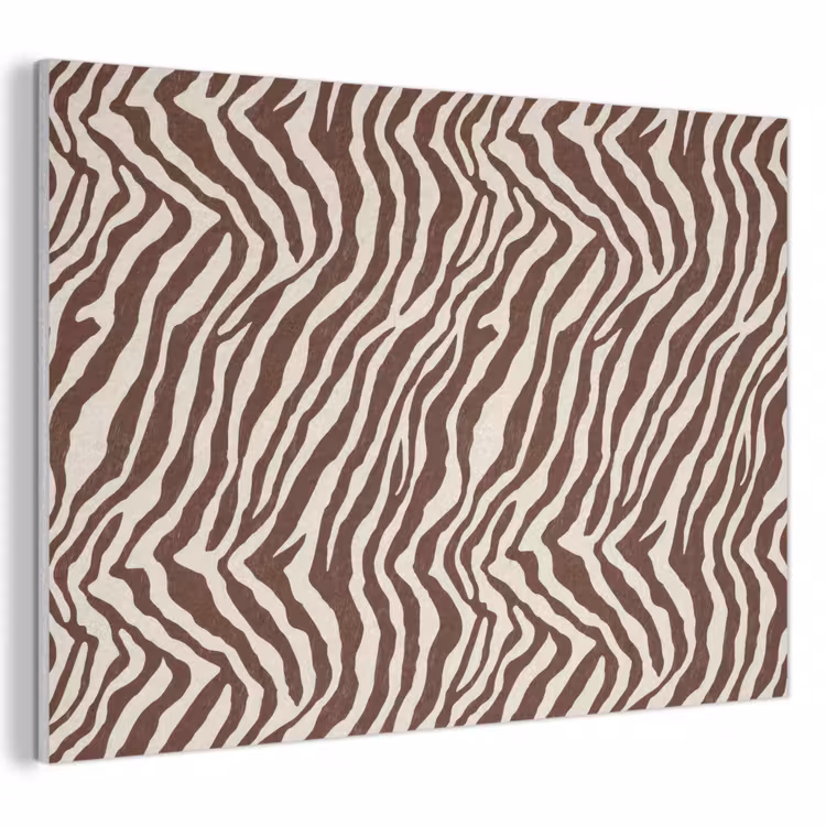 Akoestisch schilderij - Zebra - Patroon - Zwart - Wit — 1