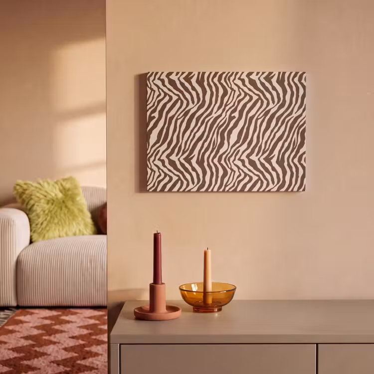 Akoestisch schilderij - Zebra - Patroon - Zwart - Wit — 2