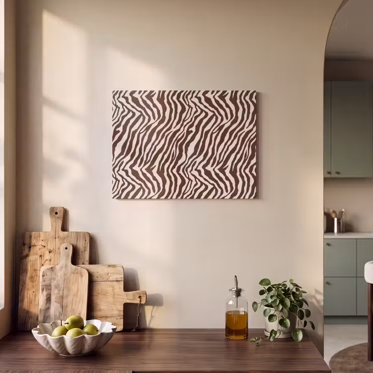 Akoestisch schilderij - Zebra - Patroon - Zwart - Wit — 3