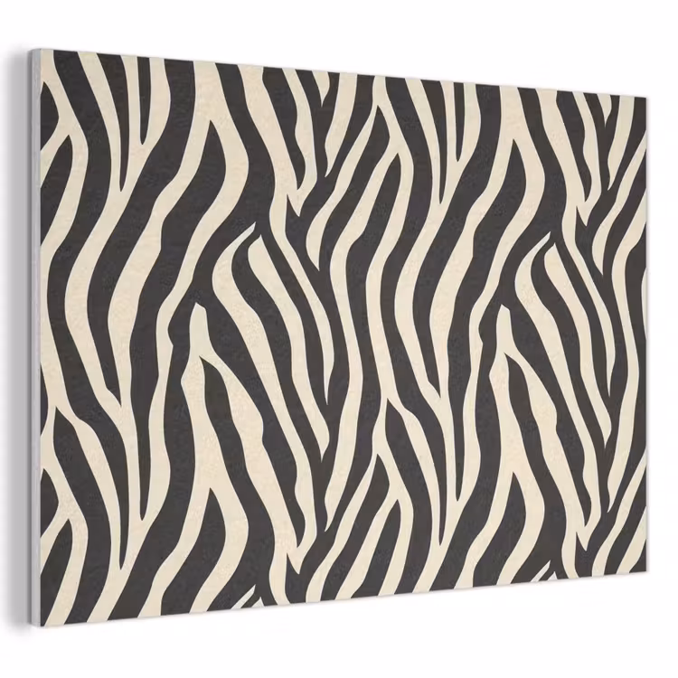 Akoestisch schilderij - Zebra - Print - Klassiek - Zwart — 1