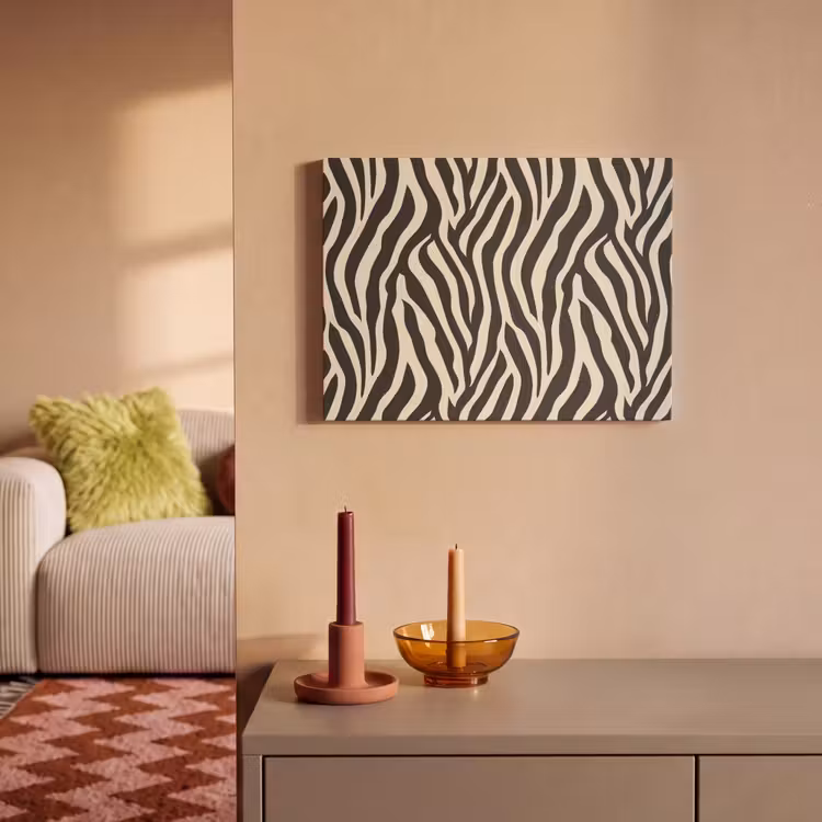 Akoestisch schilderij - Zebra - Print - Klassiek - Zwart — 2