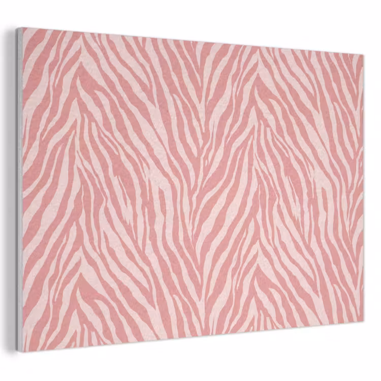 Akoestisch schilderij - Zebra - Print - Roze — 1