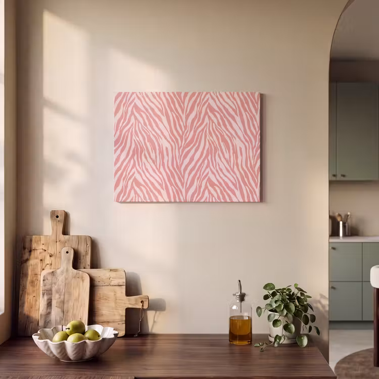 Akoestisch schilderij - Zebra - Print - Roze — 3