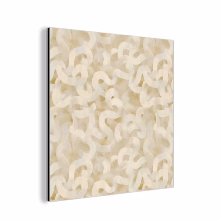 Aluminium schilderij - Abstract - Lijnen - Beige — 1