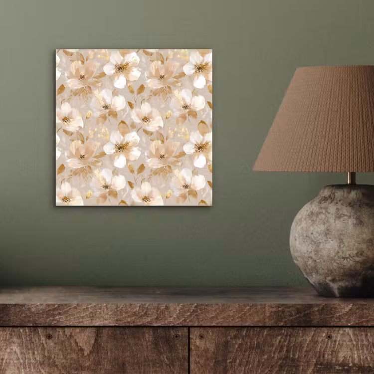 Aluminium schilderij - Bloemen - artistiek - Goud — 3