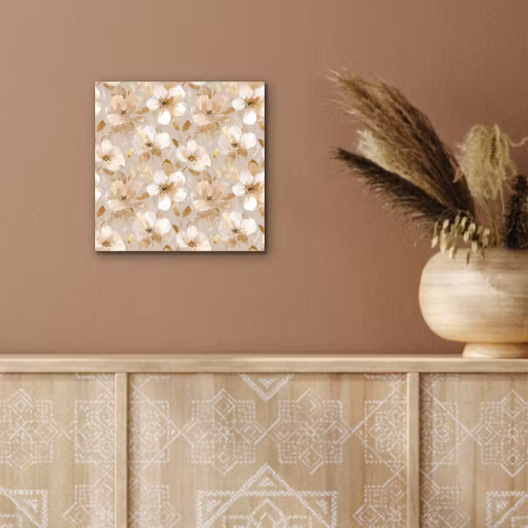 Aluminium schilderij - Bloemen - artistiek - Goud — 5