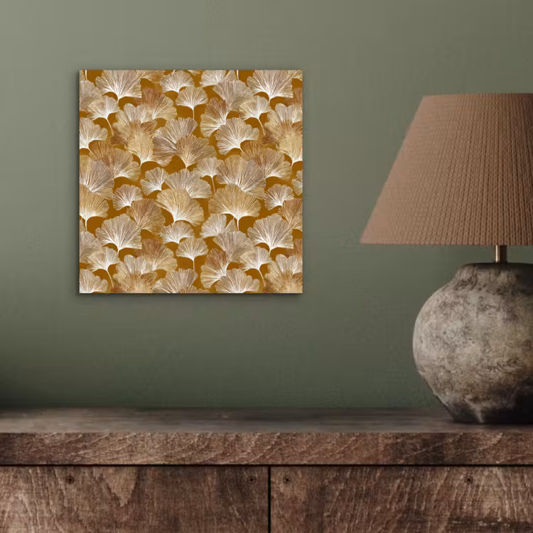 Aluminium schilderij - Ginkgo - Bladeren - Goud — 3