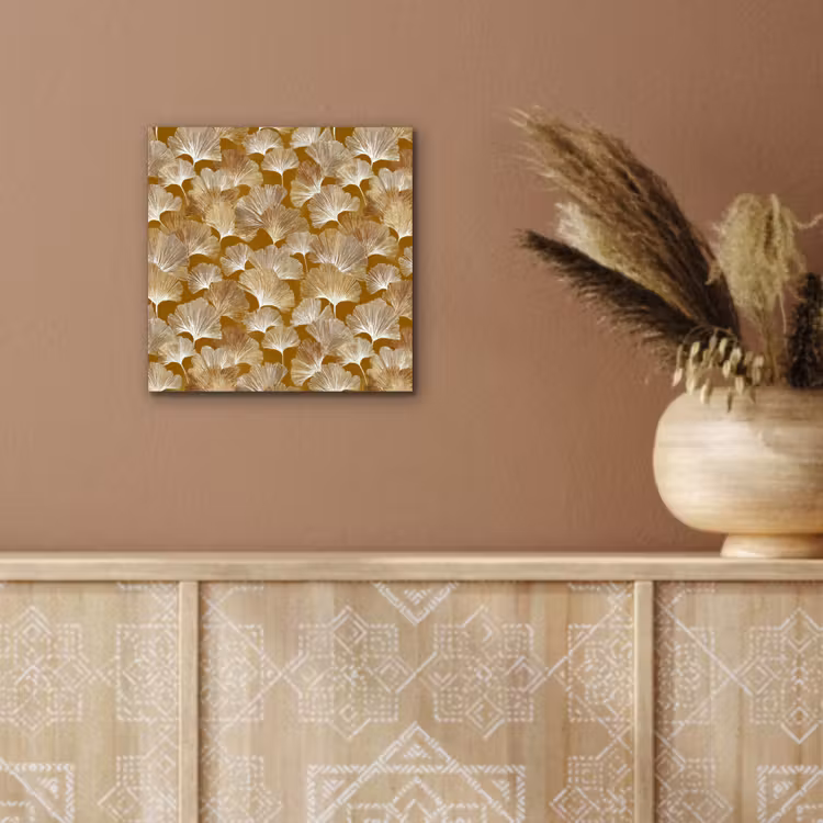 Aluminium schilderij - Ginkgo - Bladeren - Goud — 5
