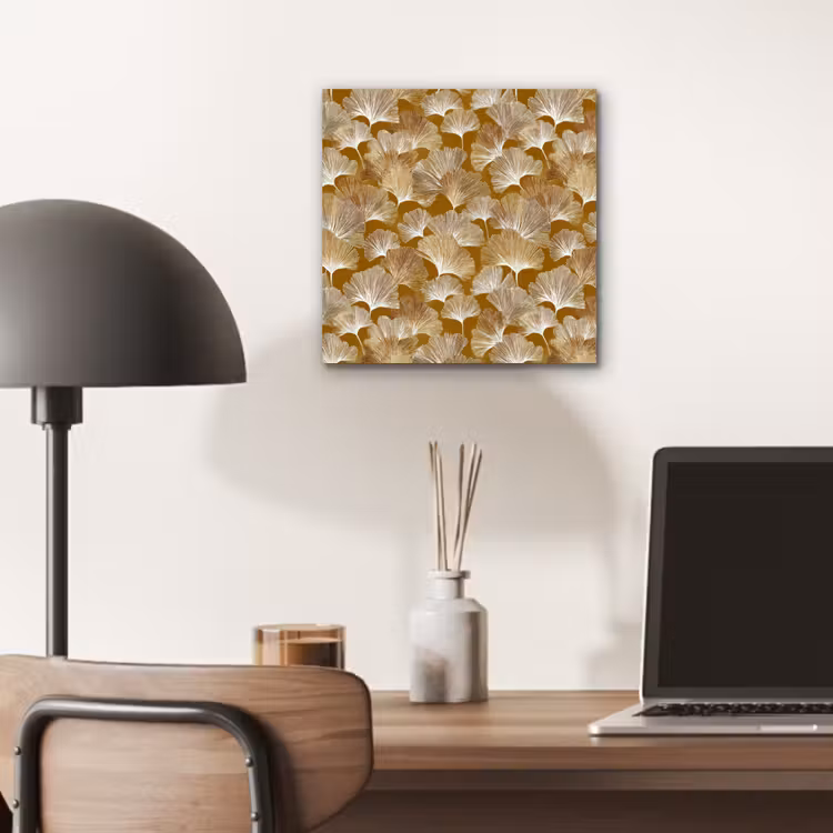 Aluminium schilderij - Ginkgo - Bladeren - Goud — 6