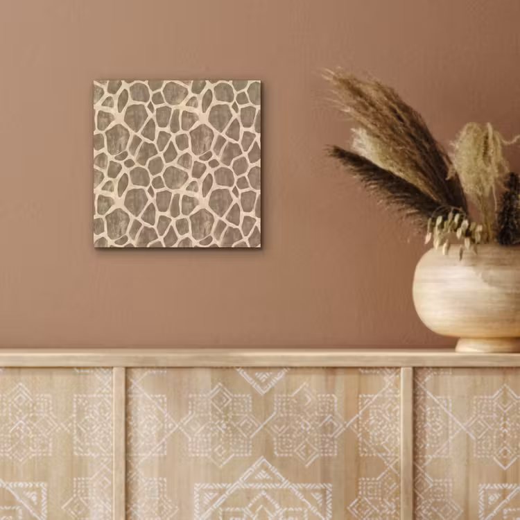 Aluminium schilderij - Giraf - Patroon - Beige - Bruin — 5