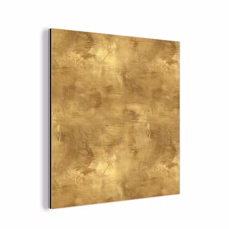 Aluminium schilderij - Industrieel - Textuur - Goud — 1