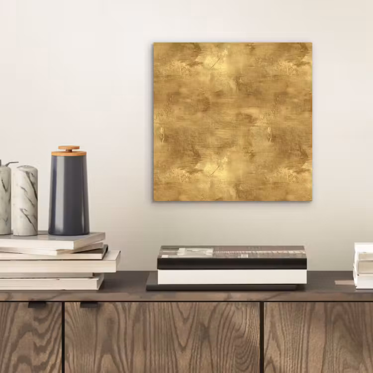 Aluminium schilderij - Industrieel - Textuur - Goud — 2