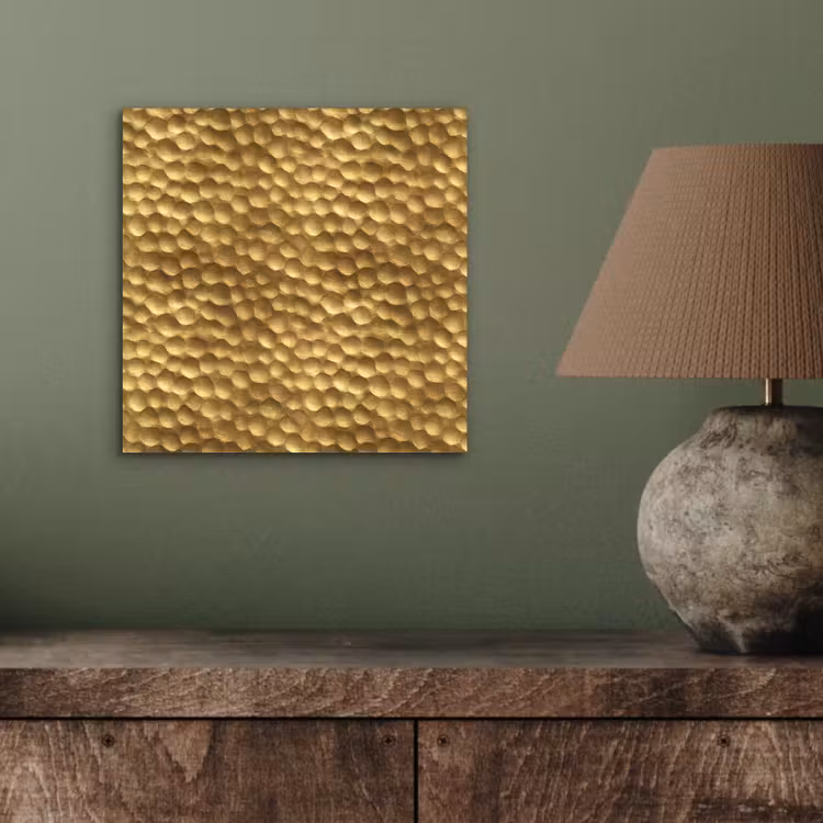 Aluminium schilderij - Metaal - Dynamisch - Goud — 3
