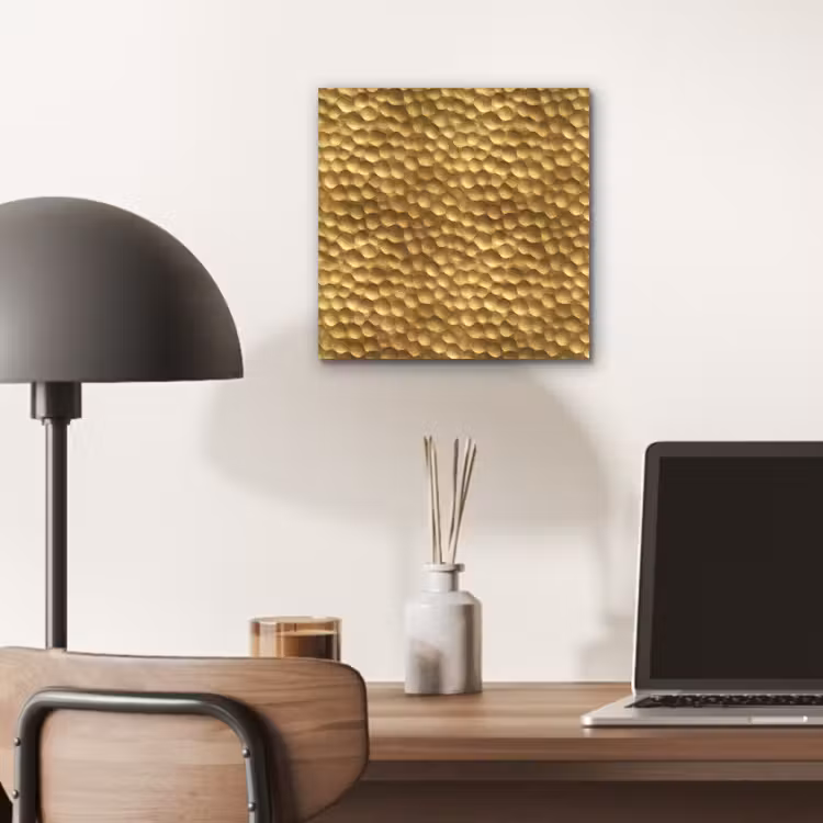 Aluminium schilderij - Metaal - Dynamisch - Goud — 6
